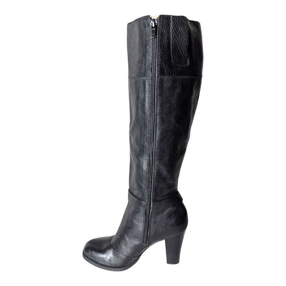 NINE WEST Happiest Black Leather Harnessed Knee High Boot Size 7M - Picture 6 of 9